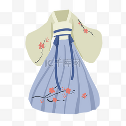 印花古典图片_汉服古装印花服装插画