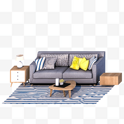 家装效果图海报图片_3D家装节沙发家具