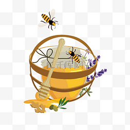 蜜罐蜂蜜图片_诱人的蜂蜜免抠图
