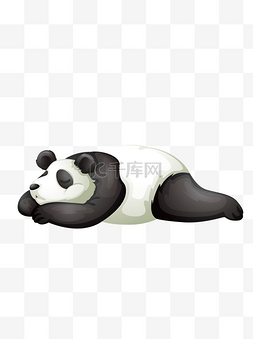国宝插画图片_卡通可爱小熊猫动物元素