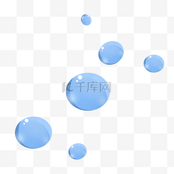 露水透明图片_蓝色半透明发光水滴