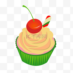 甜甜圈手绘图片_新鲜的水果蛋糕免抠图