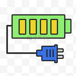 游戏游戏图标图片_电池充电绿色