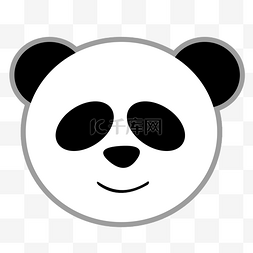 熊猫可爱眼睛图片_灰色创意可爱小熊