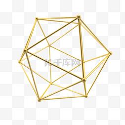 金色金色线条图片_前卫个性的立体几何