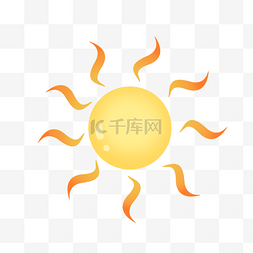 卡通渐变太阳图案