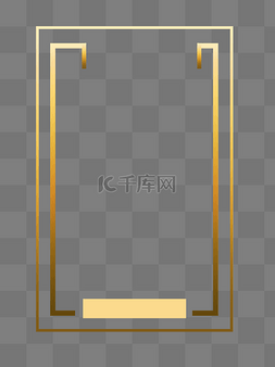 金色复古海报图片_中国风金色复古边框png下载