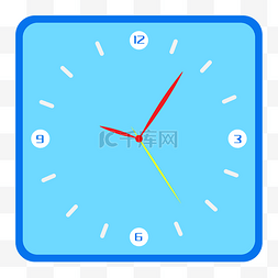 手表表面图片_蓝色卡通时钟