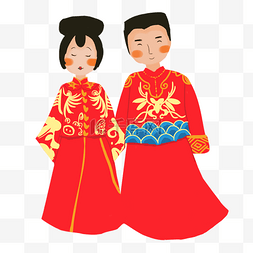 彩色传统结婚