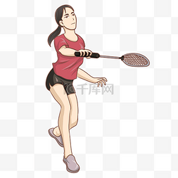 声优大赛图片_手绘羽毛球大赛招募令运动员插画