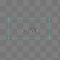 透明线条素材图片_蓝色方框线条科技边框