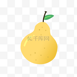 黄色泰姬陵图片_手绘卡通黄色鸭梨水果