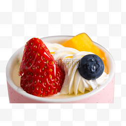 彩色草莓冰激凌食物元素