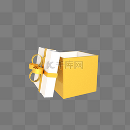 礼盒打开的图片_C4D立体打开着的礼物盒