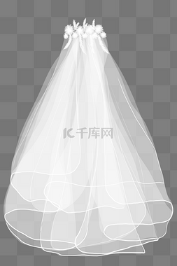 婚纱头纱飘逸图片素材
