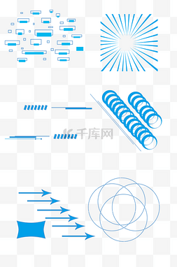 科技装饰图案几何合集