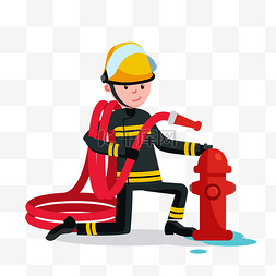 消防人员素材图片图片_消防教育消防火警救火现场