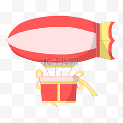 手绘气球礼盒图片_可爱的气球礼盒插画