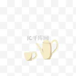 白色茶具用品