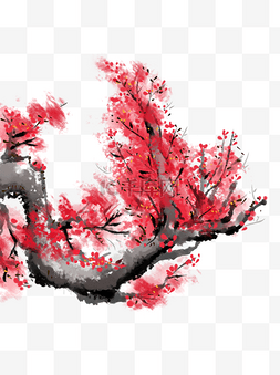 中国画梅花图片_梅花墨梅中国风中国画装饰