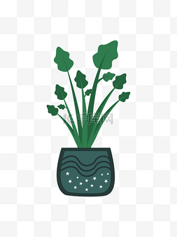 绿色植物矢量卡通元素