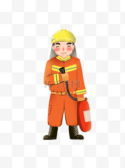 处理处理图片_消防员安全火灾处理工作插图