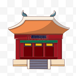 中国风插画建筑图片_房屋古建筑古风建筑插画