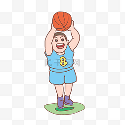 开学啦小学生玩篮球