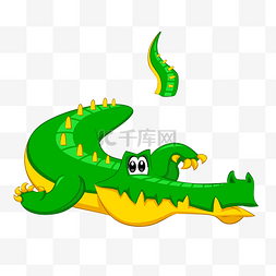 绿色的鳄鱼图片_躺水里的鳄鱼矢量素材