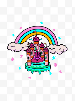 彩虹建筑城堡童话屋