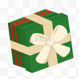 绿色的圣诞礼物盒