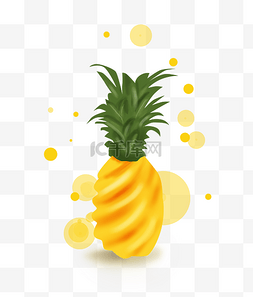 夏季植物菠萝图片_手绘夏季水果菠萝