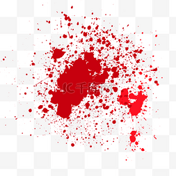 喷溅的血迹图片_水彩红色血迹泼墨抽象装饰