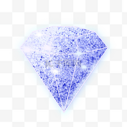 小钻石装饰图片_小清新饰品蓝紫色发光钻石