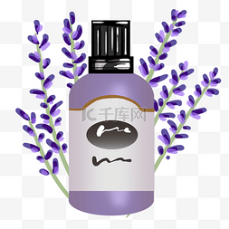 紫色的香薰精油插画