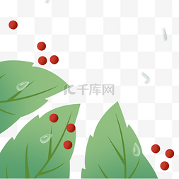 红色的果实图片图片_红色的果实和叶子免抠图