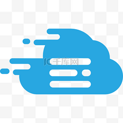 云计算云服务图片_蓝色智慧云图标