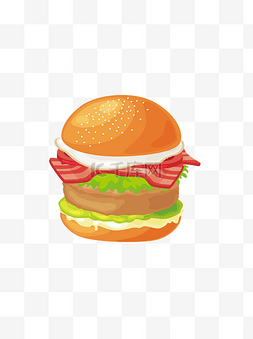美食热线图片_卡通美食汉堡可商用元素