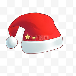 圣诞雪人红色帽子图片_圣诞节圣诞金色星星帽子配饰
