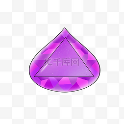 紫色的宝石手绘插画