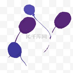 紫色创意圆弧气球元素
