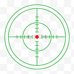 枪械准星图片_圆形交叉卡通矢量准星