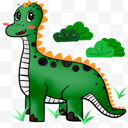 可爱卡通恐龙插画图片_走路的恐龙装饰插画