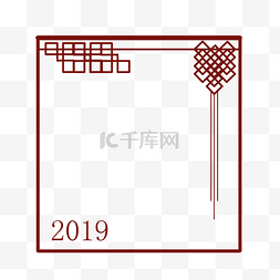 红色中国结底纹图片_红色中国风新年边框