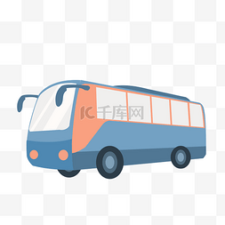 蓝色巴士图片_蓝色大巴汽车侧面素材