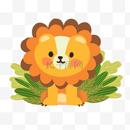建国狮子图片_卡通风格动物小狮子