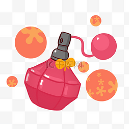 香水瓶logo图片_卡通化妆品粉色香水瓶