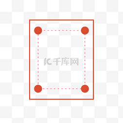 矢量卡通扁平化长方形红色涂鸦文