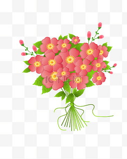 玫瑰花瓣矢量素材图片_矢量手绘卡通花束