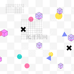 几何线条背景底纹图片_孟菲斯风格线条点线面不规则几何